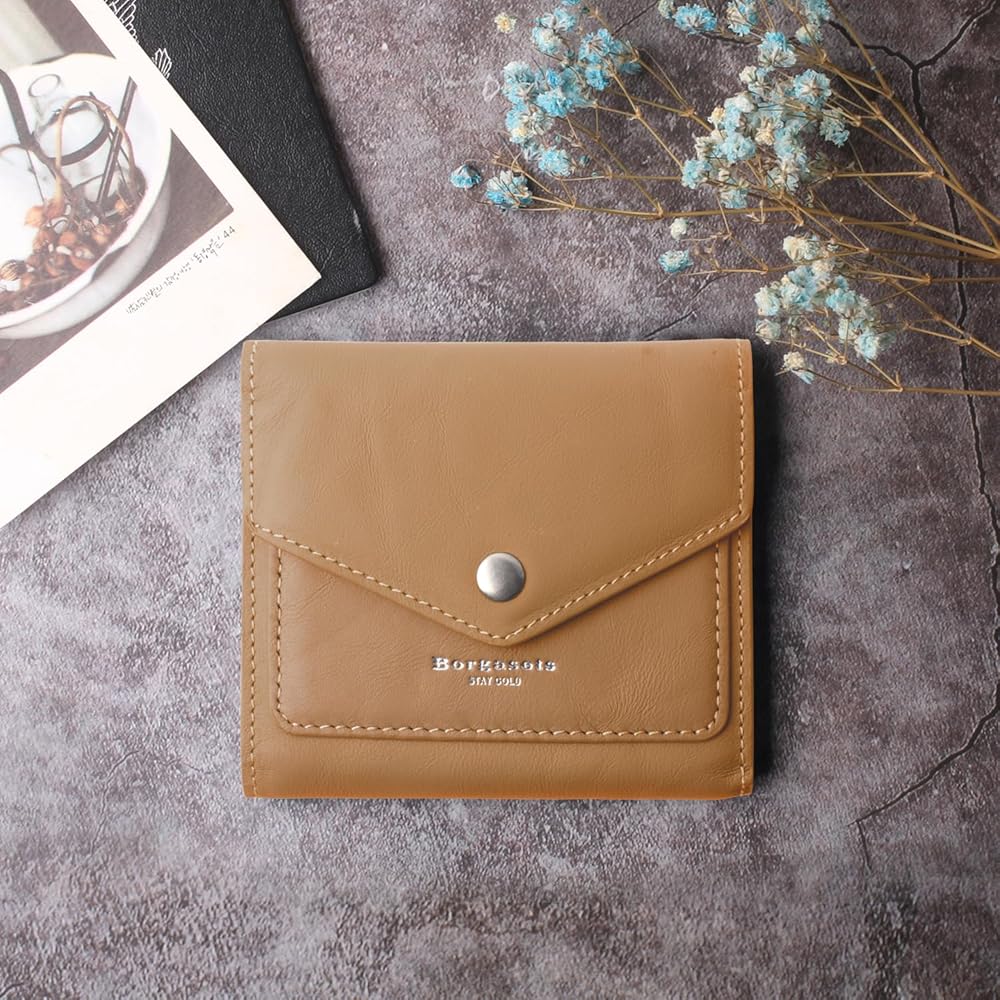 Amazon.com: Borgasets Small Wallet for Women Genuine Leather RFID