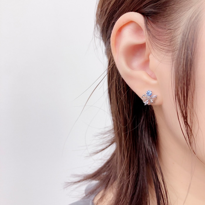 ピアス フラワー カラーストーン【3color】 | ピアス,ピアス,フラワー