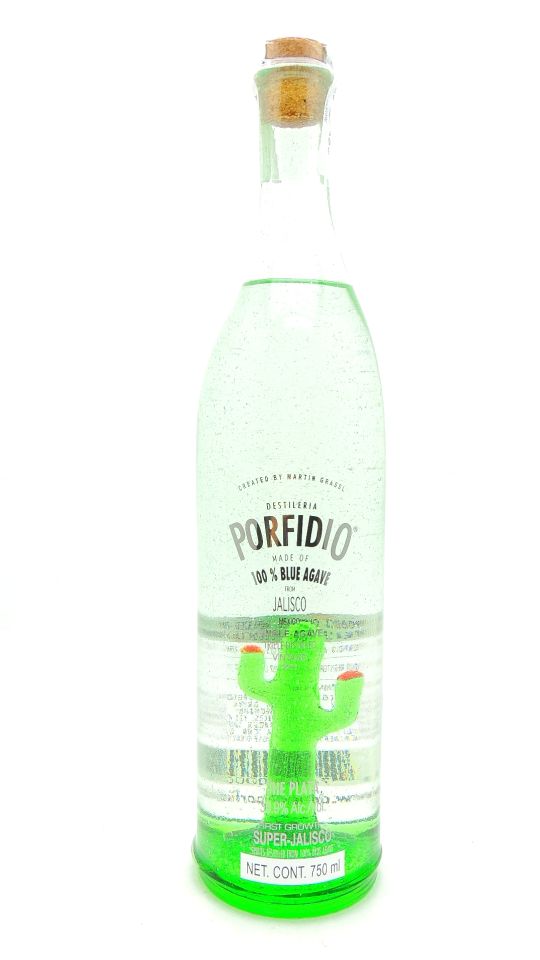 Porfidio Tequila Plata Cactus Bottle