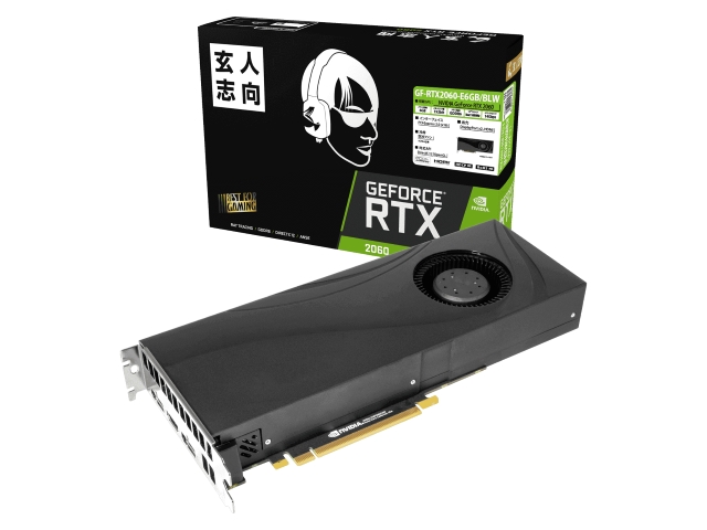 玄人志向 GF-RTX2060-E6GB/BLW GEFORCE RTX 2060 6GB 192-bit GDDR6