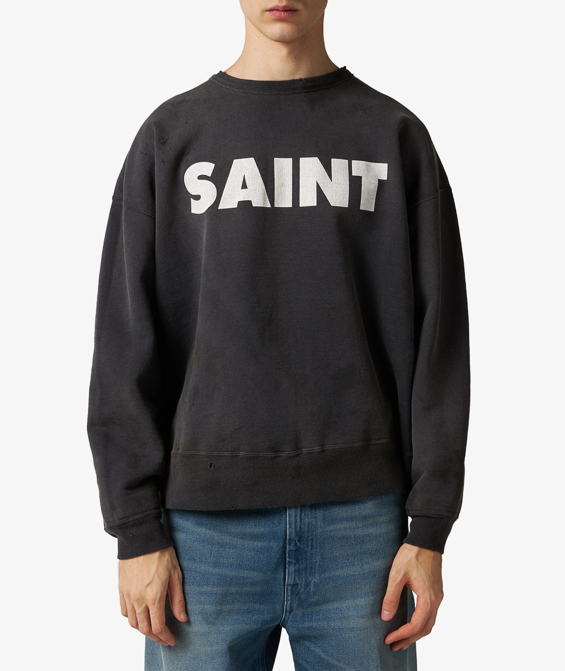 SAINT Mxxxxxx Saint Crewneck in Dark Gray | SVD USA