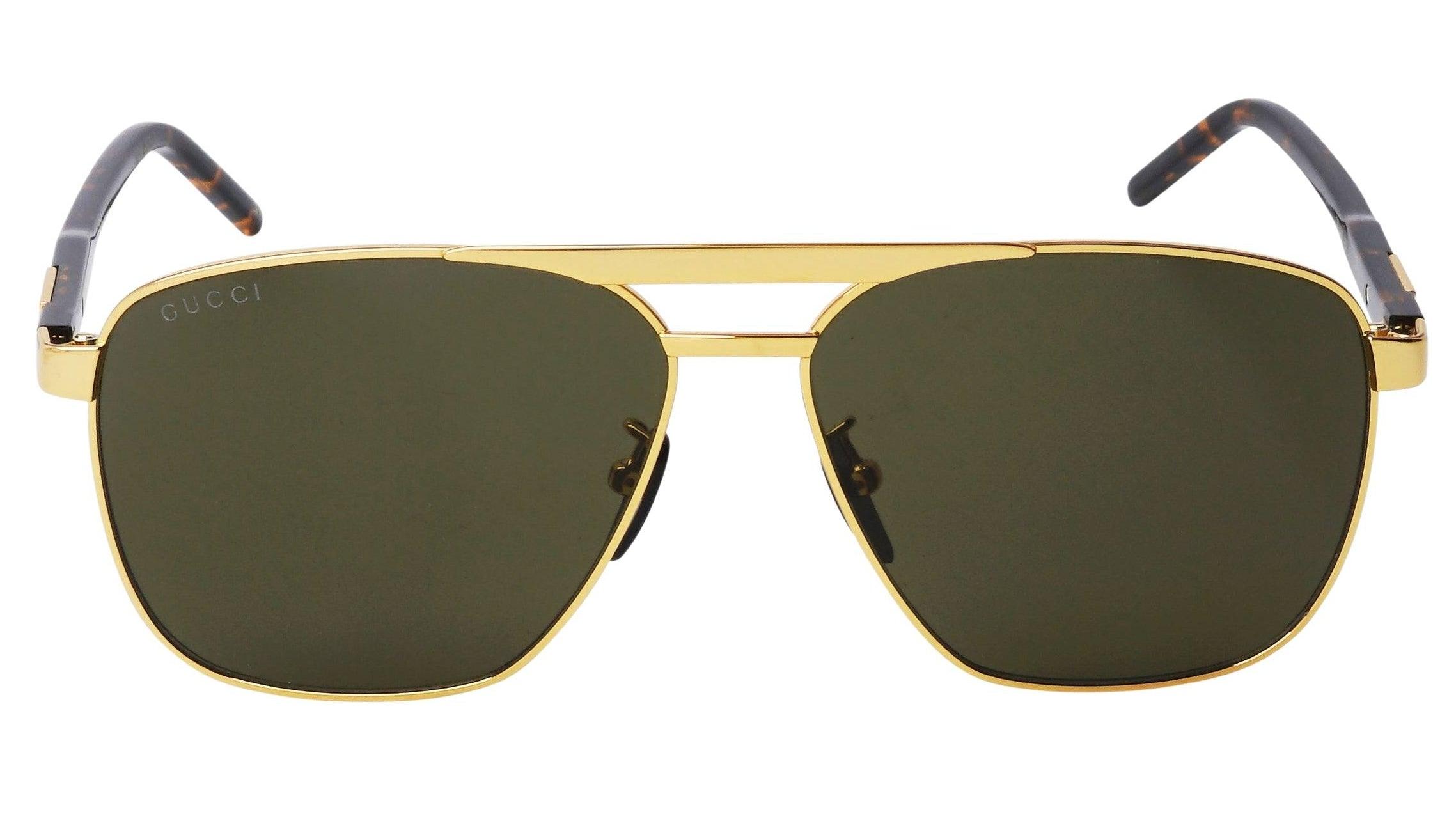 Buy Gucci GG1164 004 Gold Frame with Green Lenses Sunglasses at