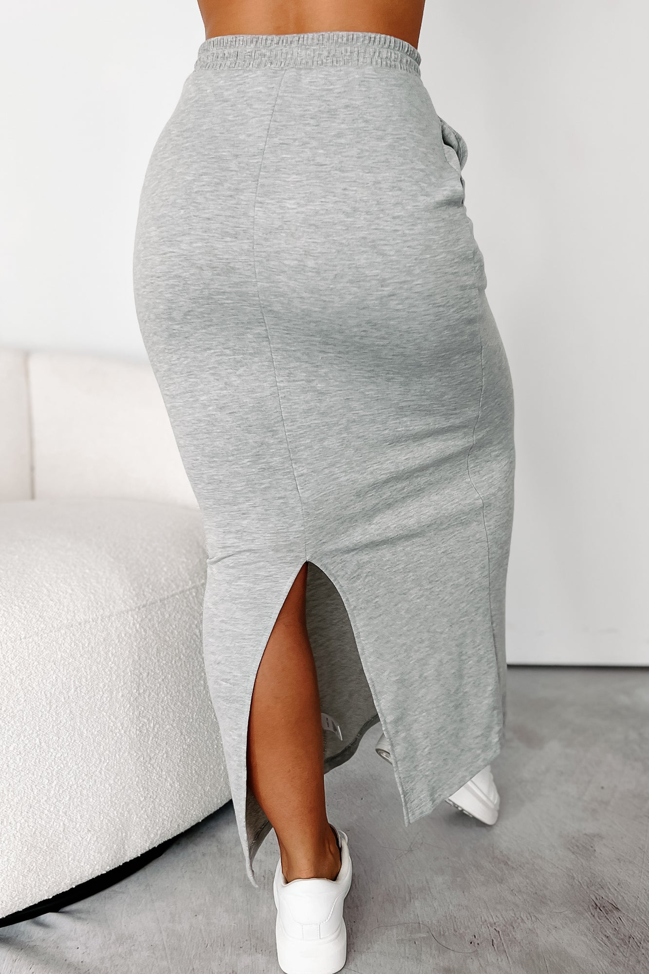 Conquering Today Sporty Knit Maxi Skirt (Heather Grey) · NanaMacs