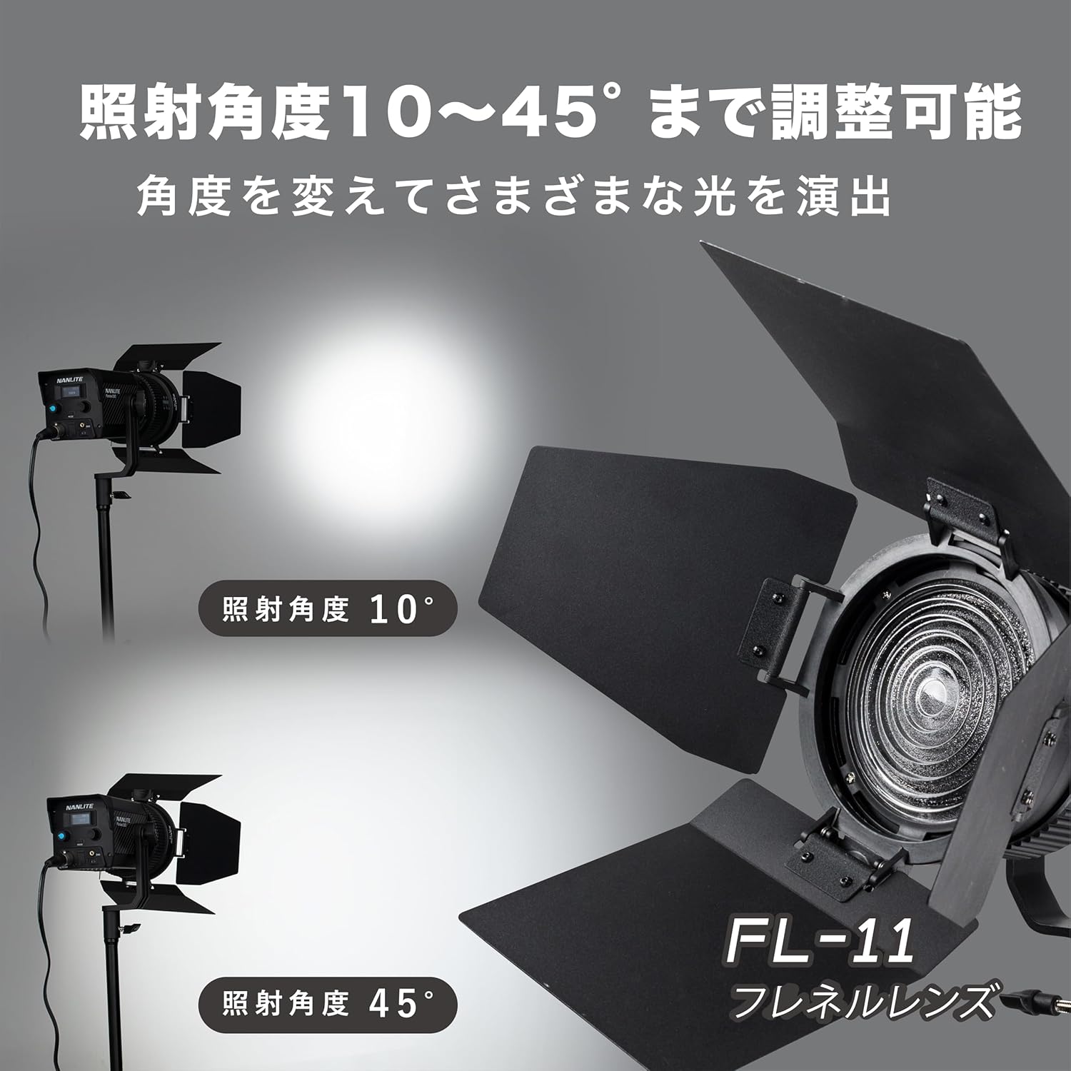 NANLITE FL-11 FMマウント用フレネルレンズ バーンドア付属 Forza60/FS