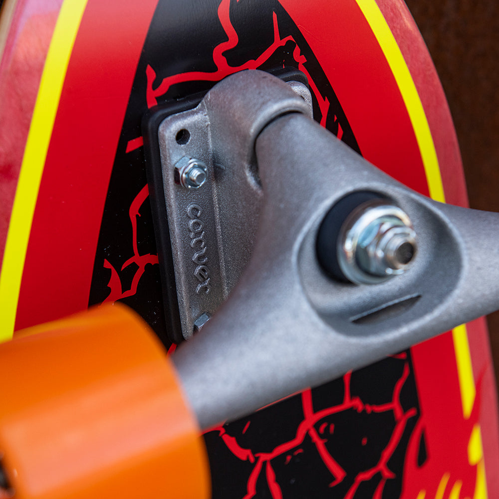 Flame Dot Shark Surf Skate 9.85in | Carver x Santa Cruz Skateboards