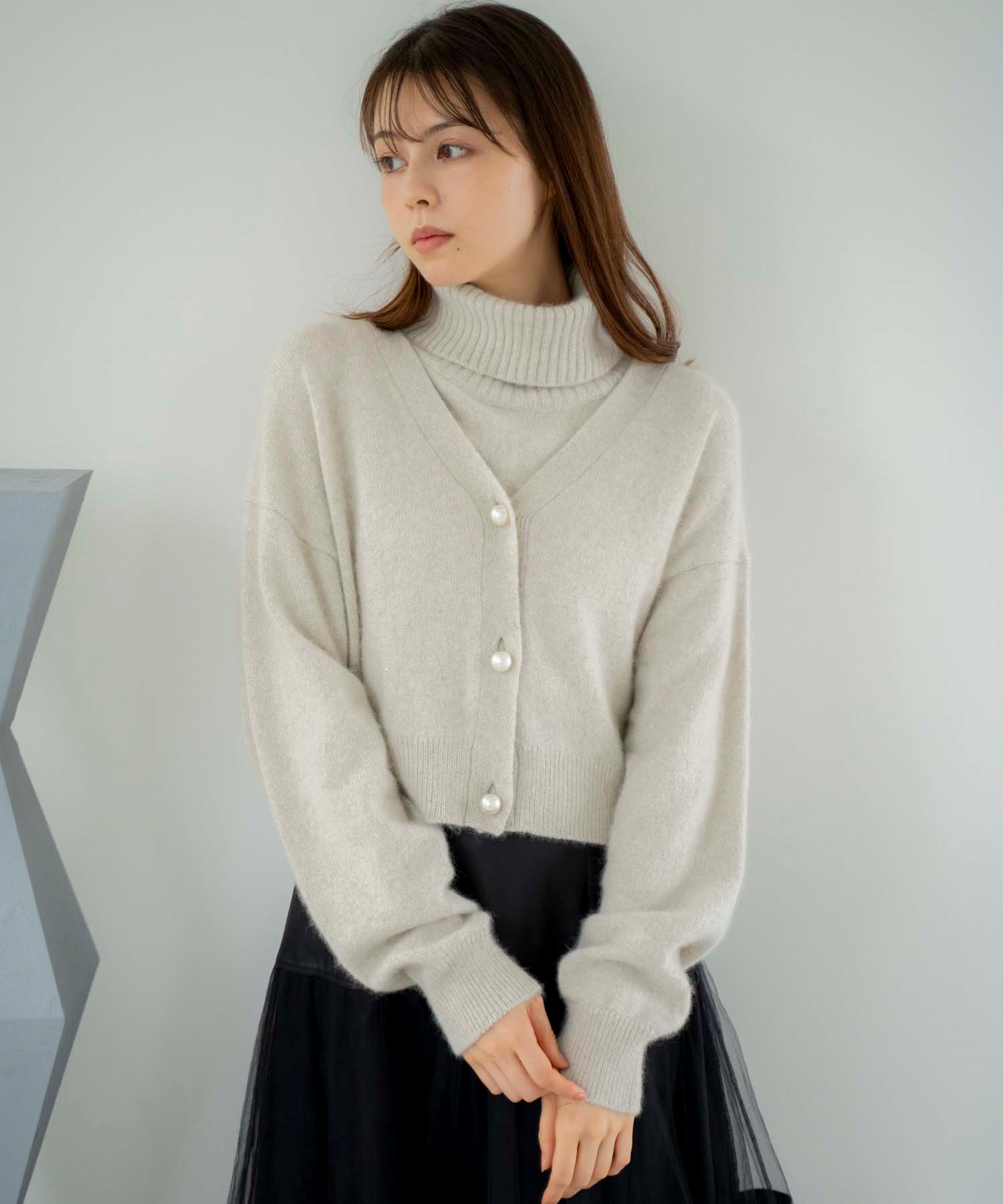 アンゴラ×FOX混ラメショートカーデ | ニット | NOELA OFFICIAL WEB
