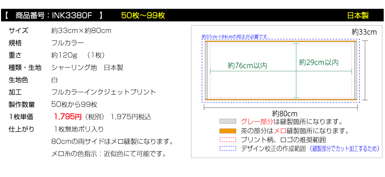フルカラーインクジェットプリントフェイスタオル オリジナルタオル