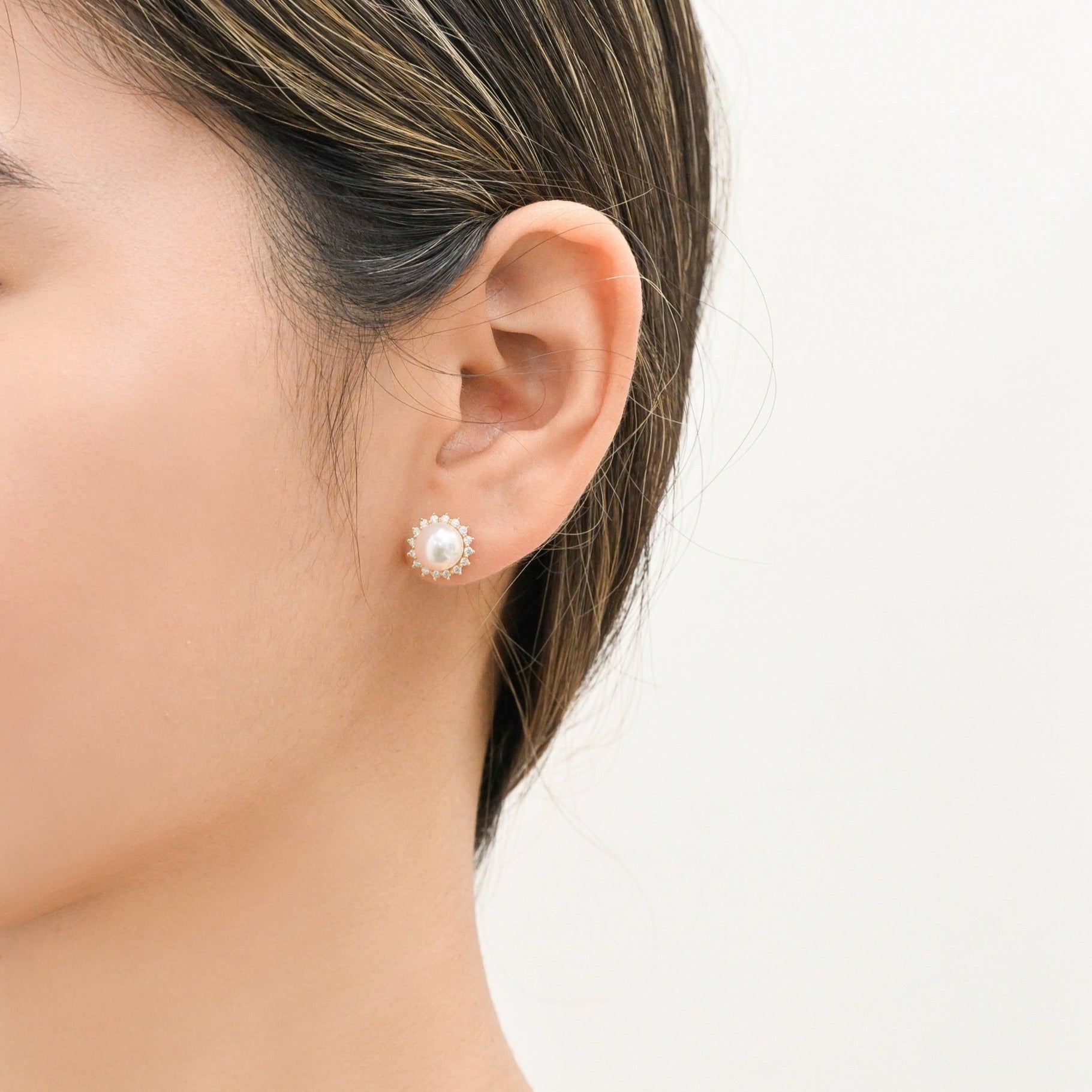 2Way Sunflower Earrings ER018 – Ohara Pearl