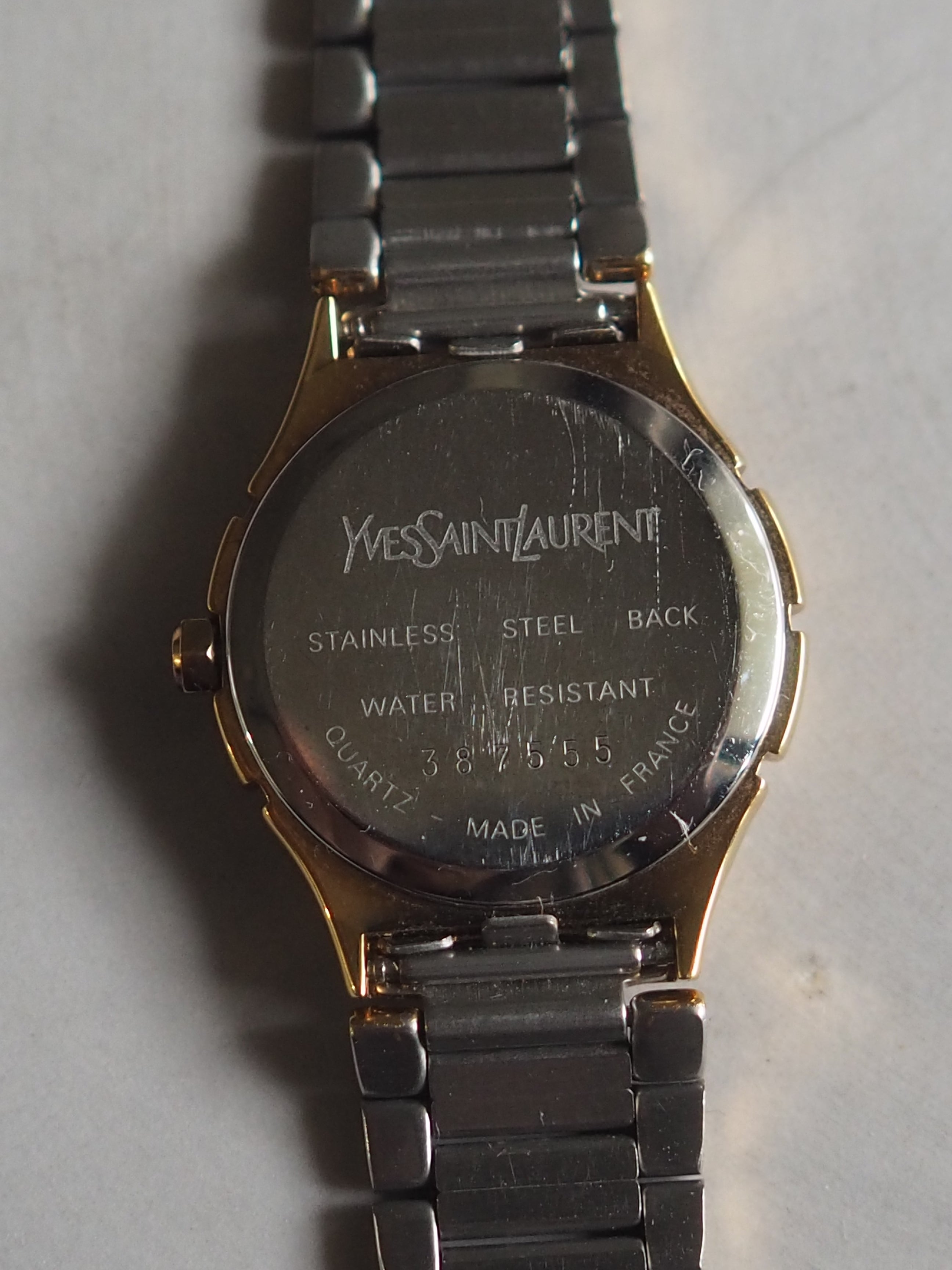Yves Saint Laurent イヴ・サンローラン ラウンド コンビ ウォッチ