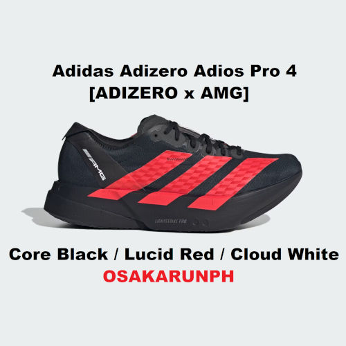 Adios Pro 4 AMG – Core Black / Lucid Red / Cloud White – OSAKA RUN