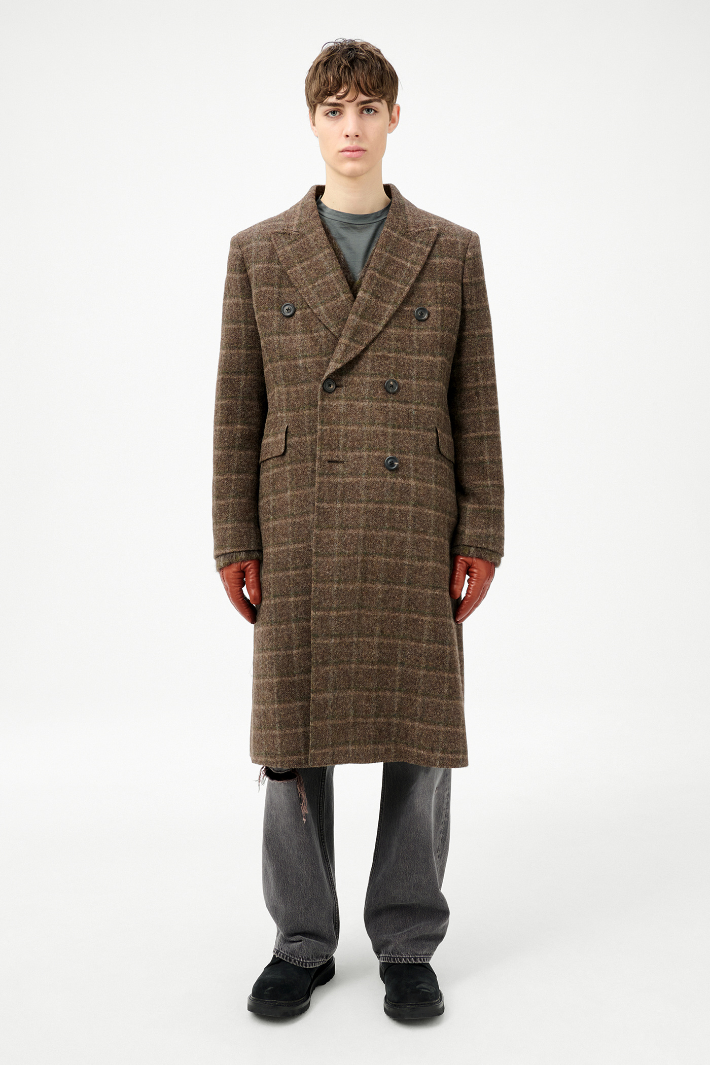 Our Legacy - Our Legacy Whale Coat Dorf Check Boiled Alp Wool
