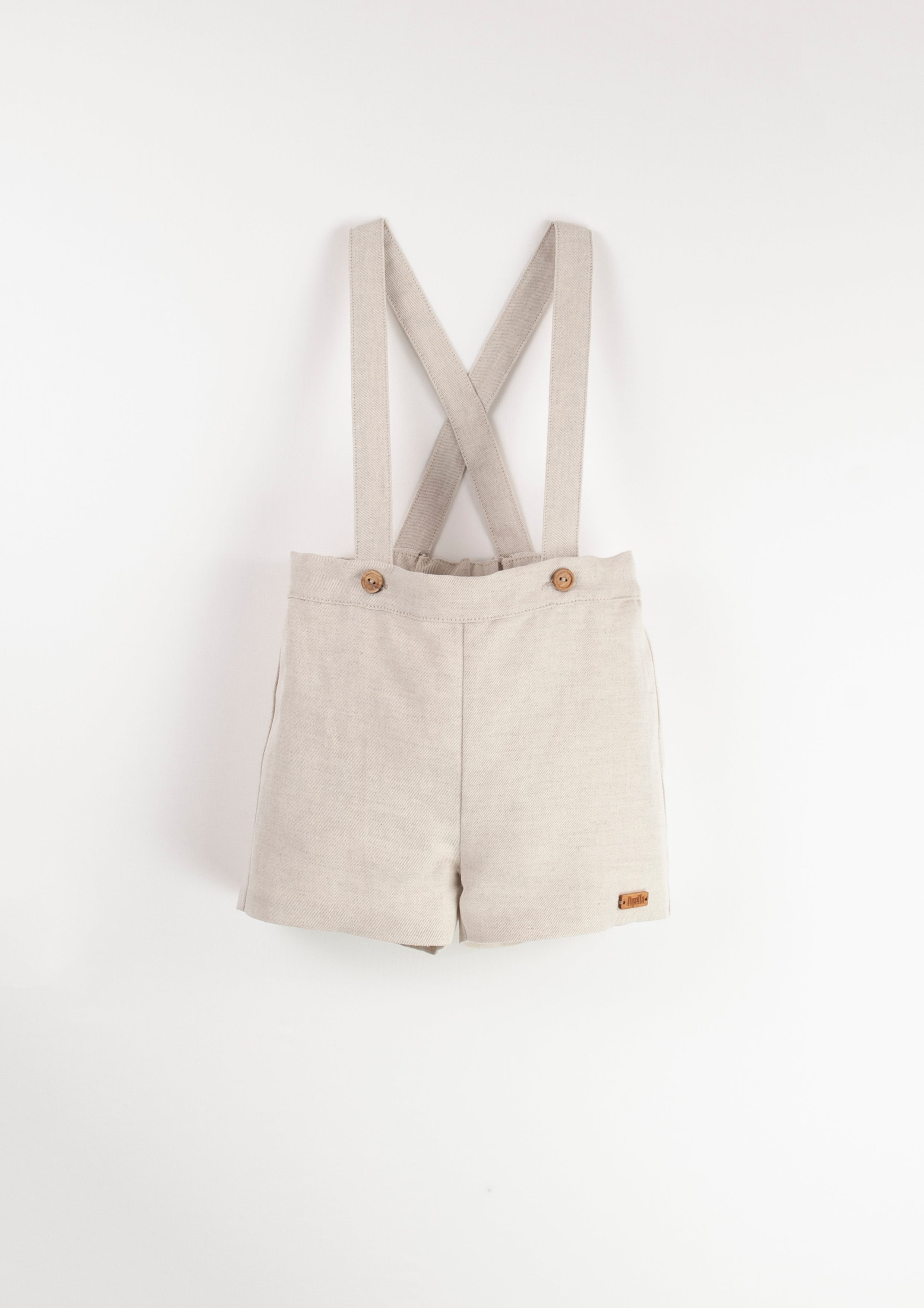 Popelin Sand Dungarees With Straps – Panda and Cub