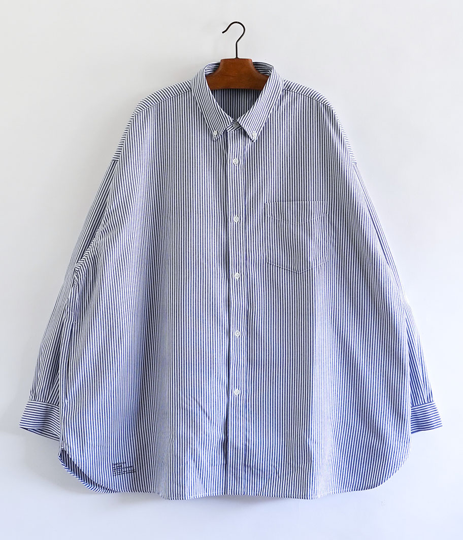 Fresh Service DRY OXFORD CORPORATE L/S B.D. SHIRT [BLUE STRIPE