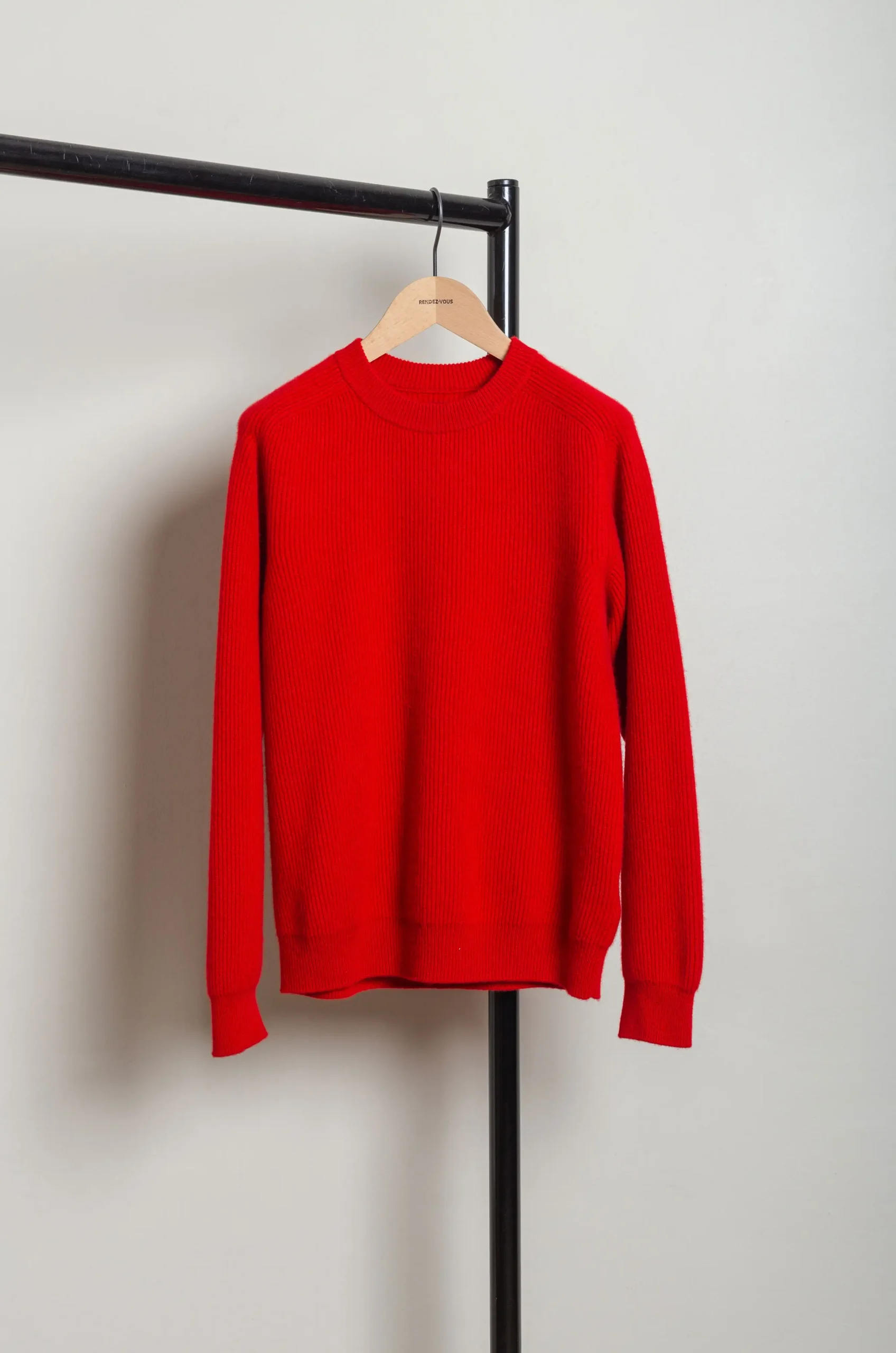 Batoner Innocent Cashmere Rib Crew Neck 24AW-30 Red