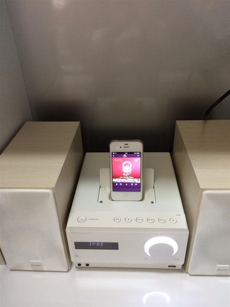 iPhoneとiPod接続コンポ』 パイオニア X-CM31-W [ホワイト