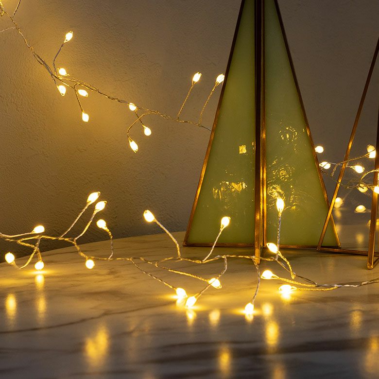 LEDライト クリスマス 電飾 LED ワイヤー 250cm 2.5m タイマー