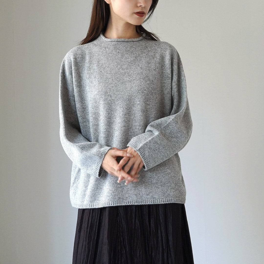 MAO MADE（マオメイド）JAPAN KNIT エアヤーン コットン モックネック