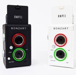二眼レフ風デジタルトイカメラ 「BONZART AMPEL」が限定ホワイトボディ