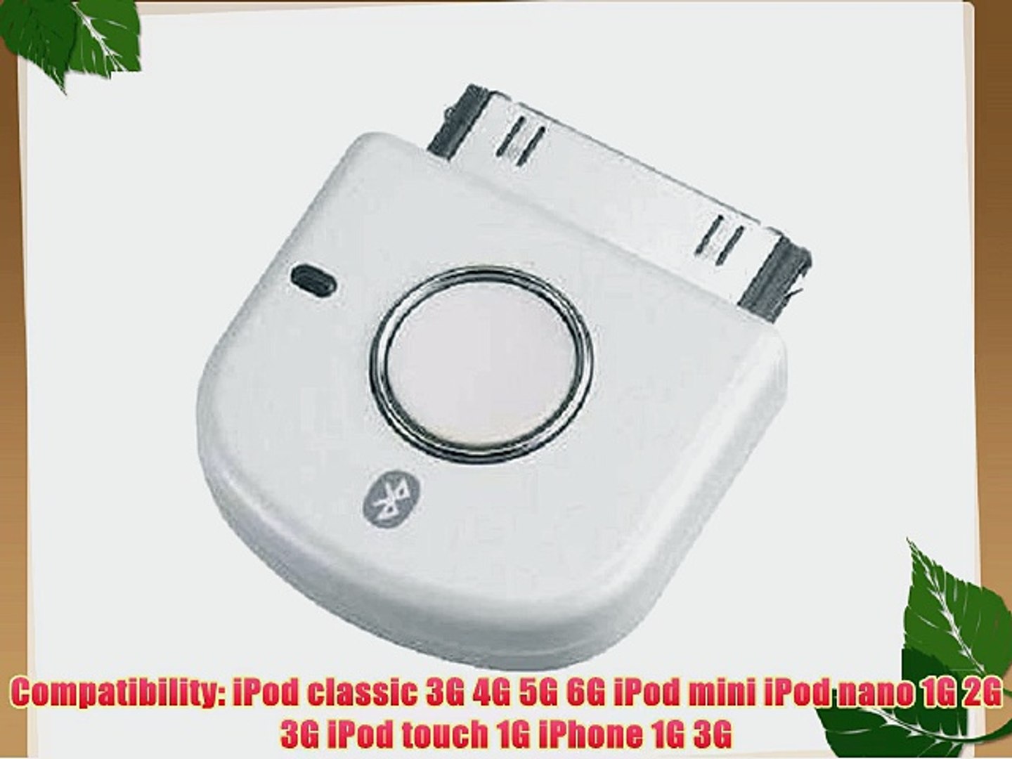 Sony Bluetooth Wireless Transmitter for iPod (White) - video