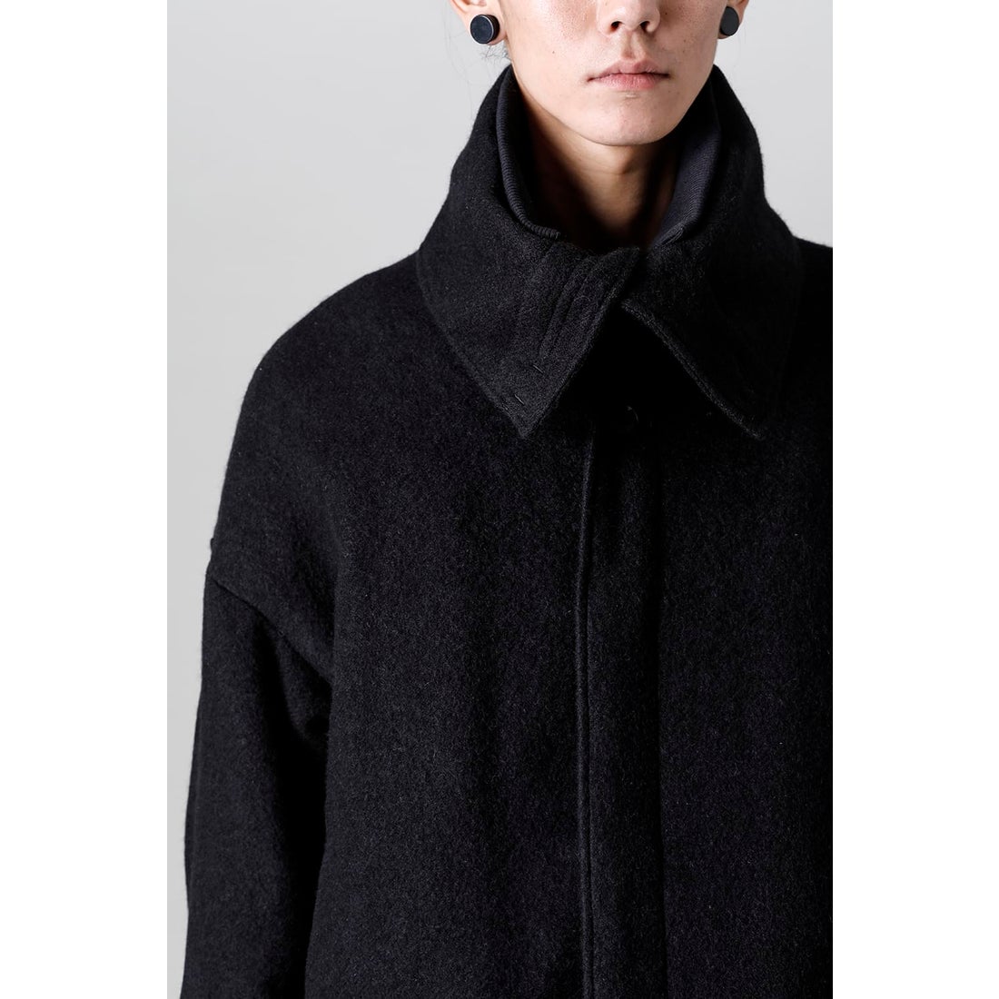 デヴォア DEVOA High neck jacket brushed cashgora （BLACK） -FASCINATE