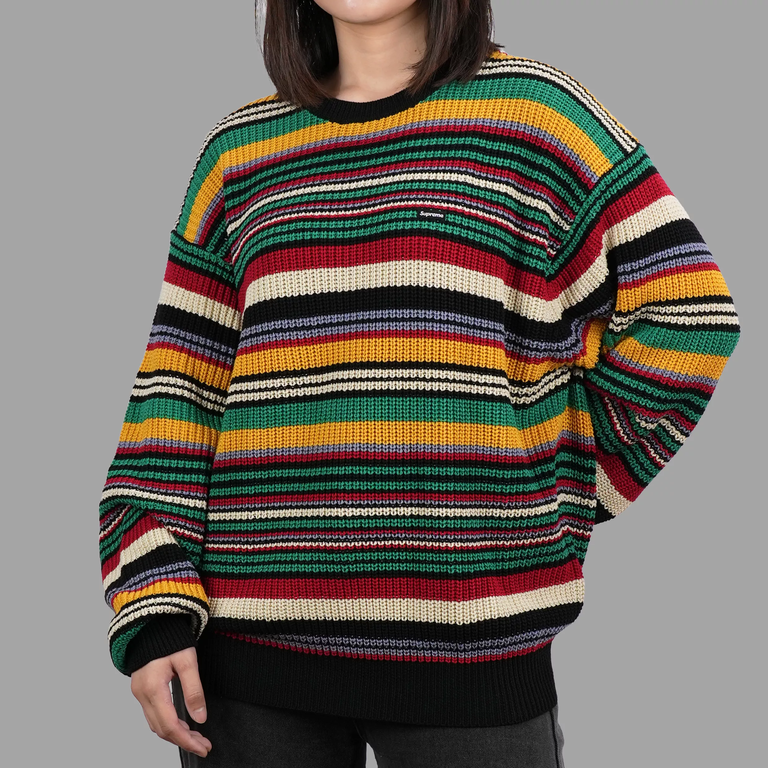 Supreme Small Box Ribbed Sweater Multicolor | Senikersku