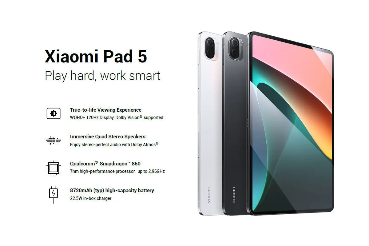 Snapdragon860搭載の高性能AndroidタブレットXiaomi Pad5が発売！先行