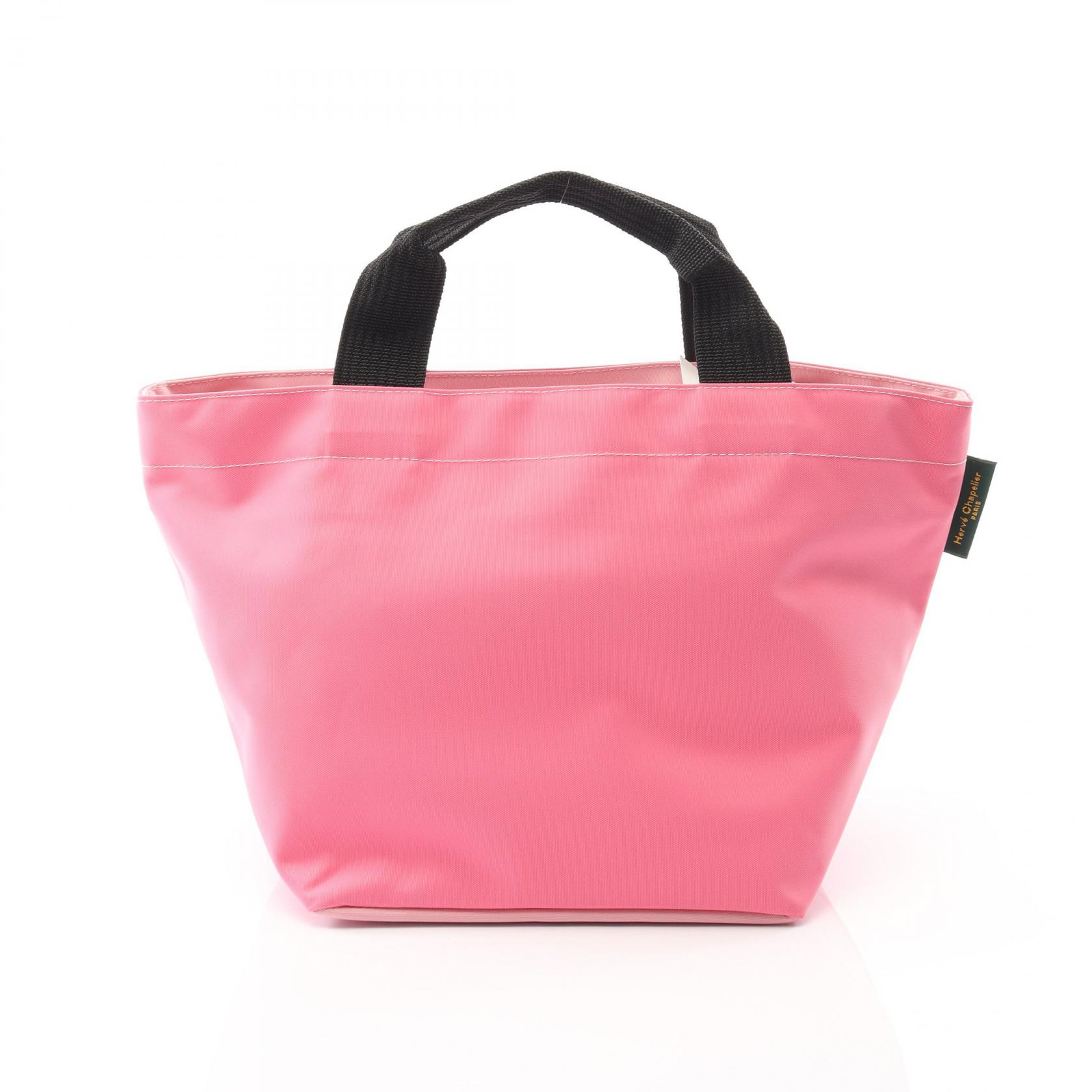 Hervé Chapelier ピンク レザー バッグ ケアカード付き Hervé