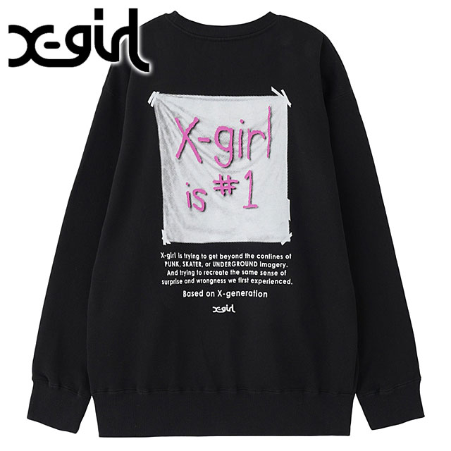 X-girl（エックスガール） フラッグビッグスウェットトップ