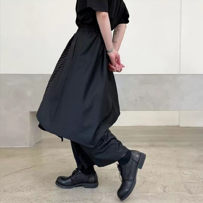サルエルパンツ 袴パンツ 男女兼用 ワイドパンツ ゆったり ガチョウ