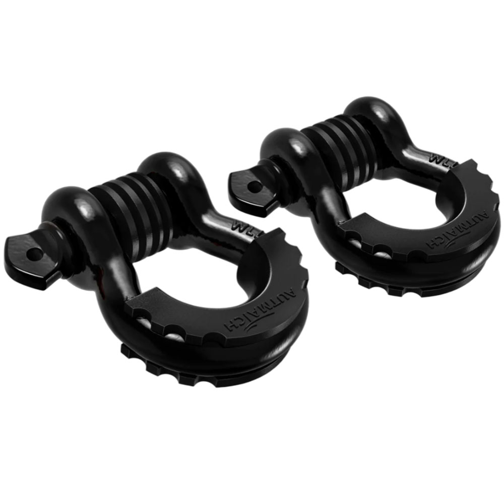 AUTMATCH Dリング シャックル 3/4インチ 1.9cm 2個セット ワッシャー
