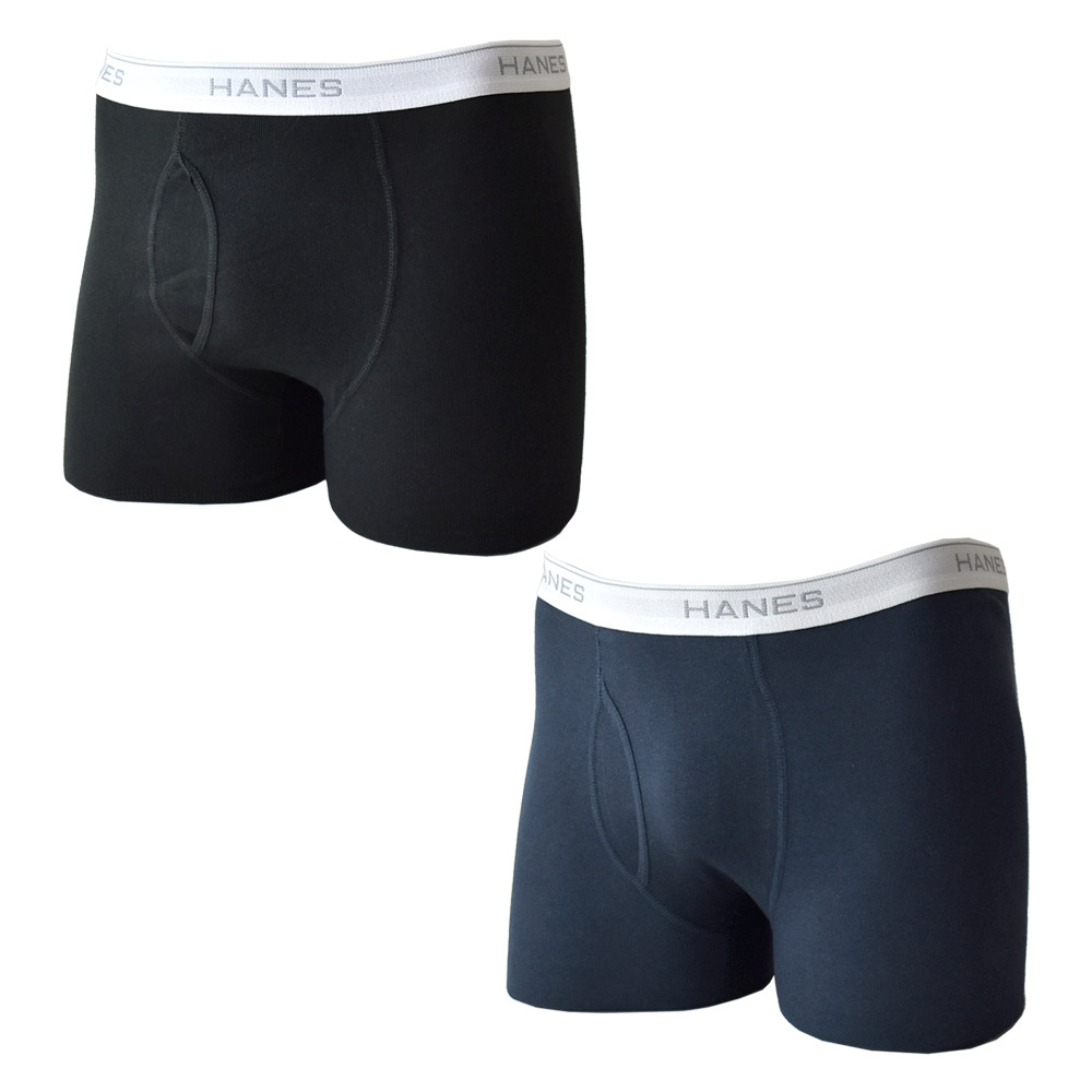Hanes（ヘインズ） ボクサーパンツ メンズ ニットボクサー 前開き 2枚
