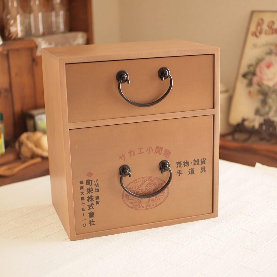 救急箱 レトロ 2段 薬箱 アンティーク調 : 雑貨屋カンフィ - 通販
