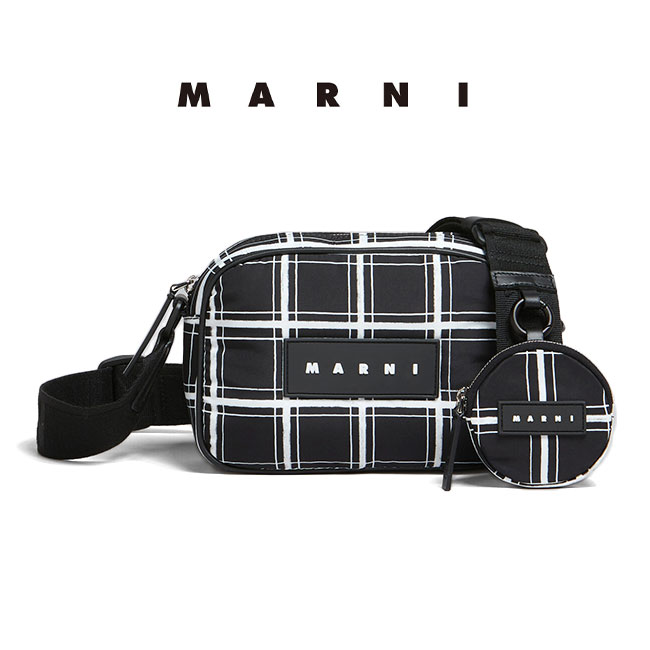 MARNI マルニ ロゴパッチ パフ ラージ ショルダー ベルトバッグ