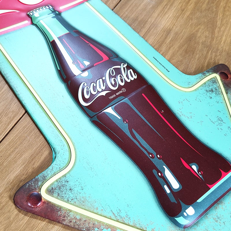 Coca Cola（コカコーラ） メタルサイン ブリキ看板 ガレージ COCA-COLA