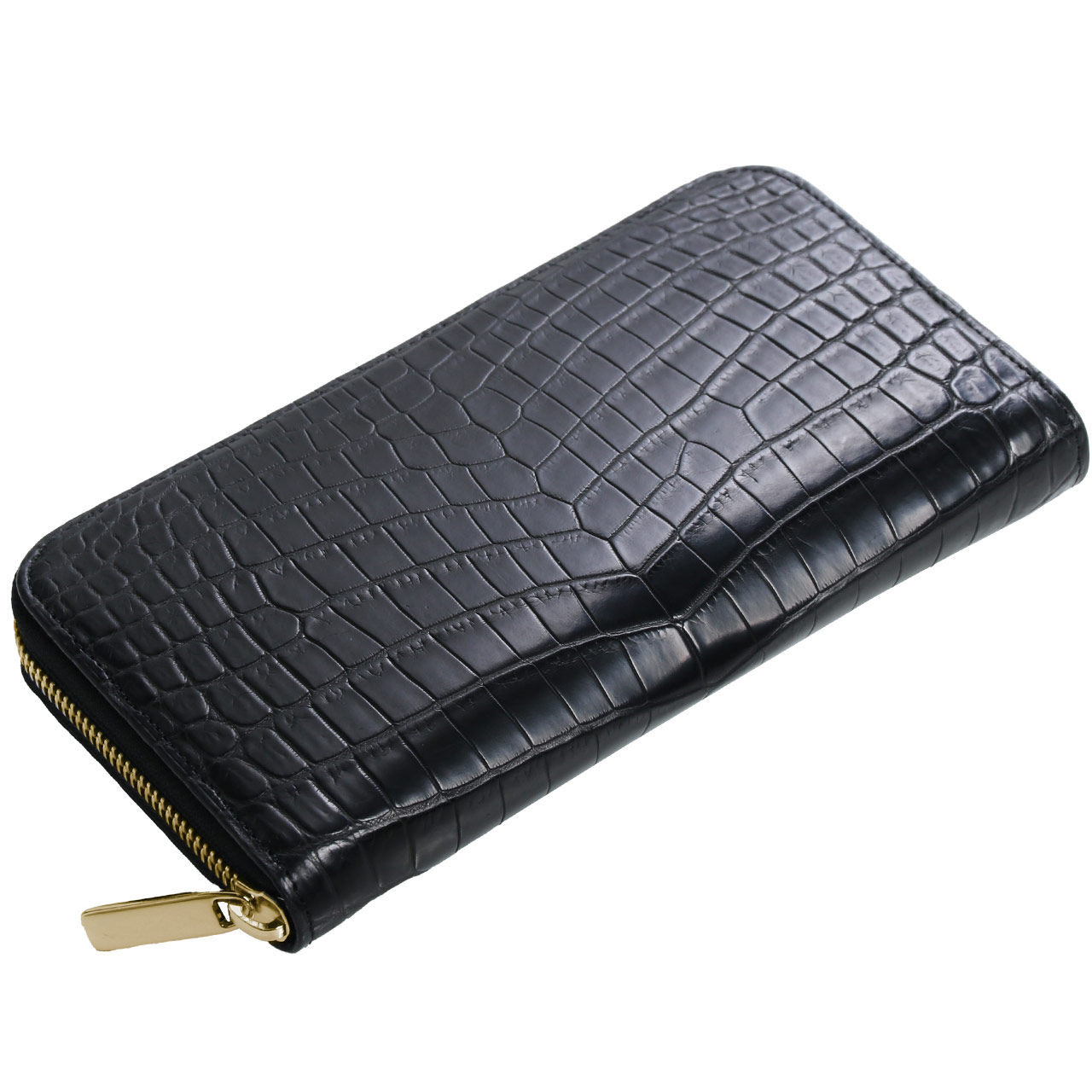 HALEINE（アレンヌ） クロコダイル 長財布 メンズ シャイニング 加工