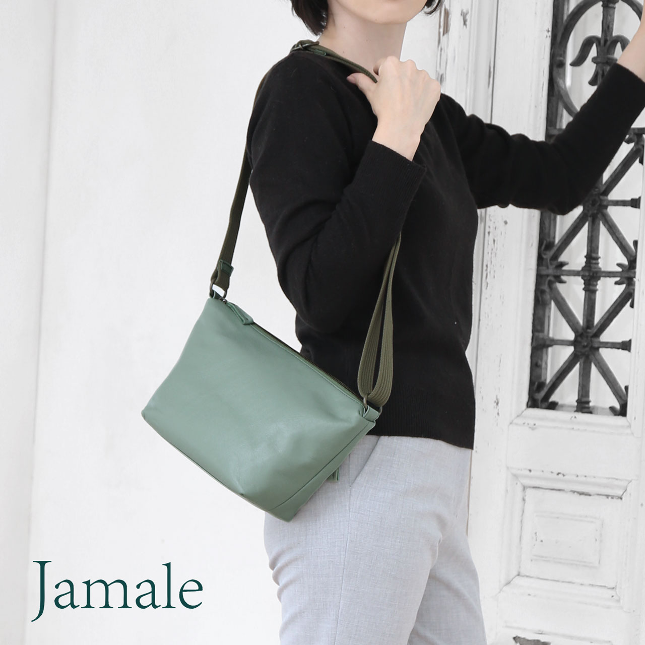Jamale（ジャマレ） 牛革 防水レザー ショルダー バッグ レディース