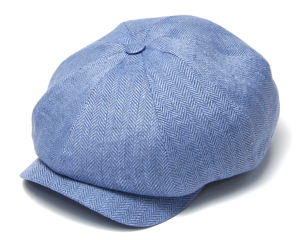 リネンヘリンボーン8枚はぎハンチング WIGENS ヴィーゲン Newsboy