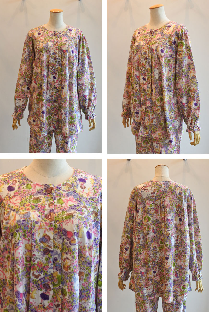 チュニック TUNIC 鴨居羊子 全開パジャマ 60接結 小花メルヘン 送料