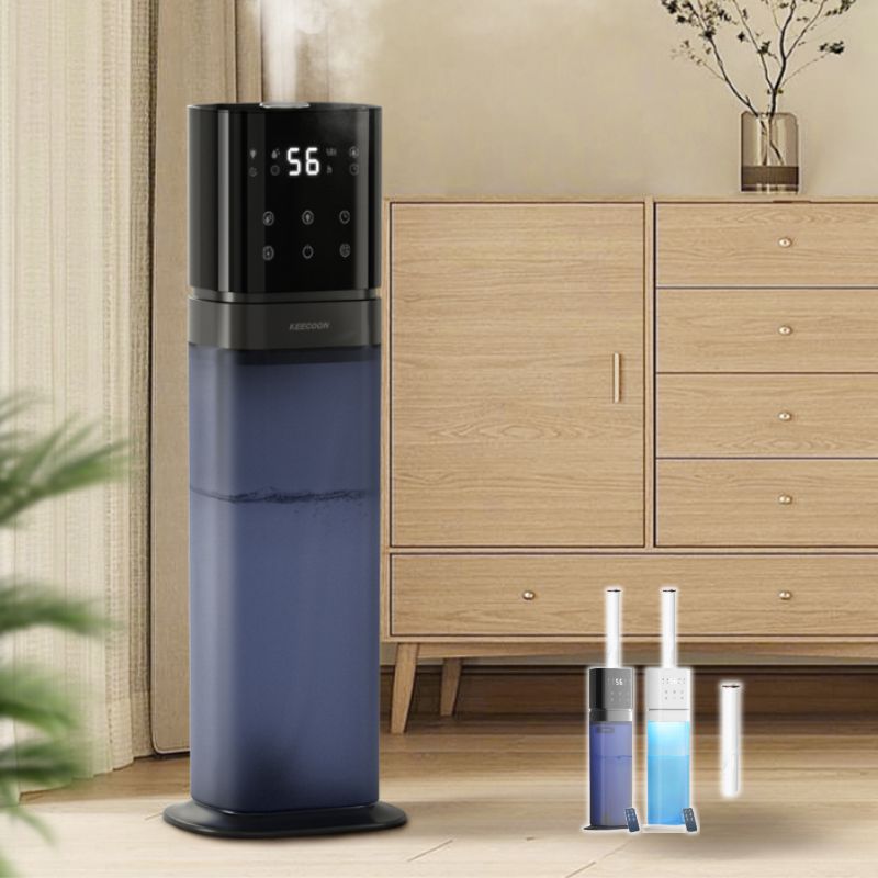 KEECOON 加湿器 大容量 8L 5色LED 超音波 透明タンク 業務用 静音 高級