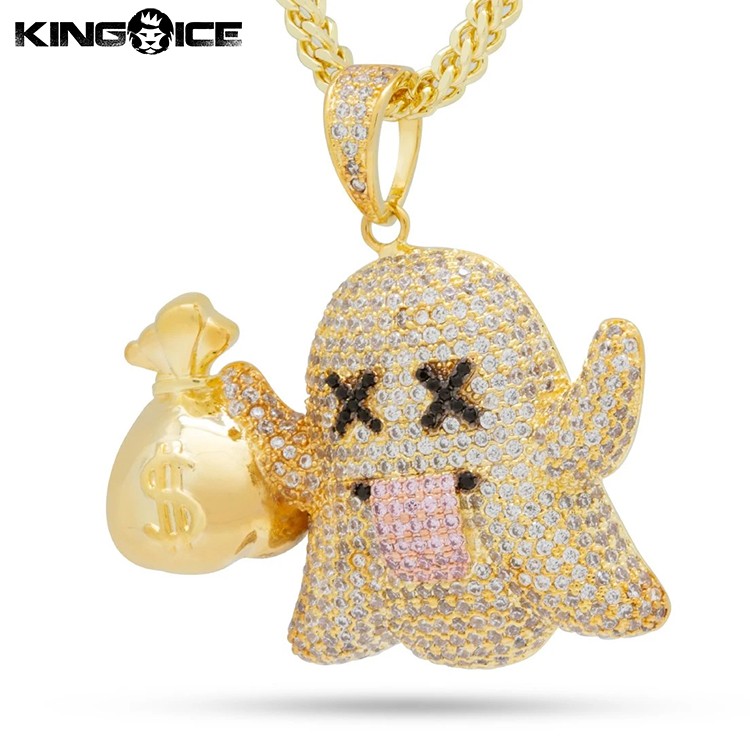 ゴールドネックレス キングアイス King Ice ゴーストエモジ
