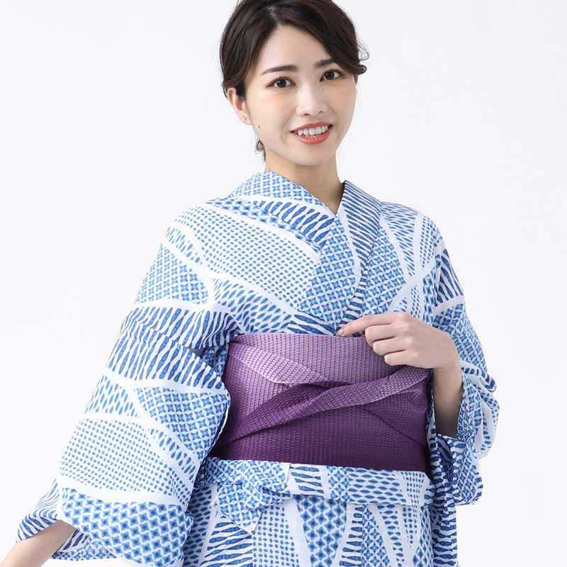 ごはん浴衣 カルキュロ 浴衣 3点セット 大人 セット 女性 帯 下駄