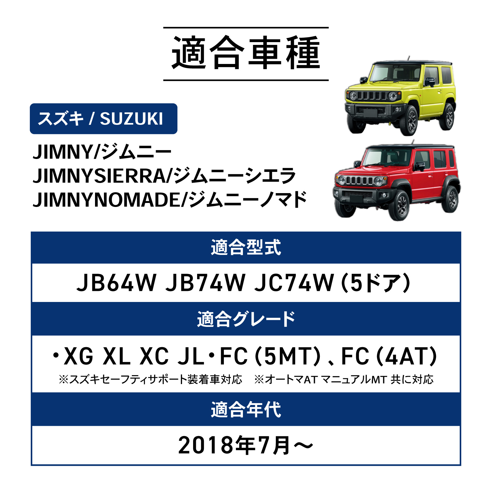 ジムニーノマド(5ドア)対応 ジムニー ジムニーシエラ ノマド JB64 JB74