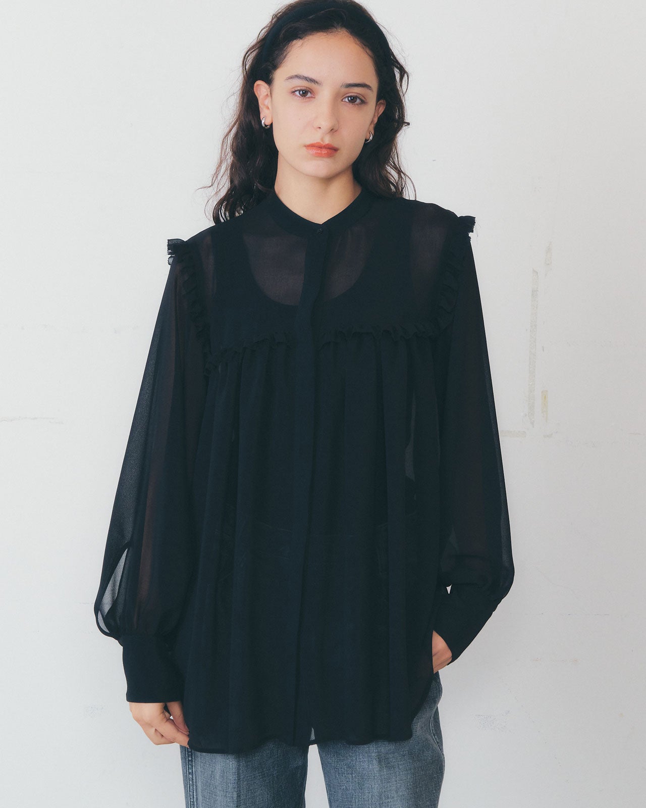 GEORGETTE RUFFLED BLOUSE – Shinzone