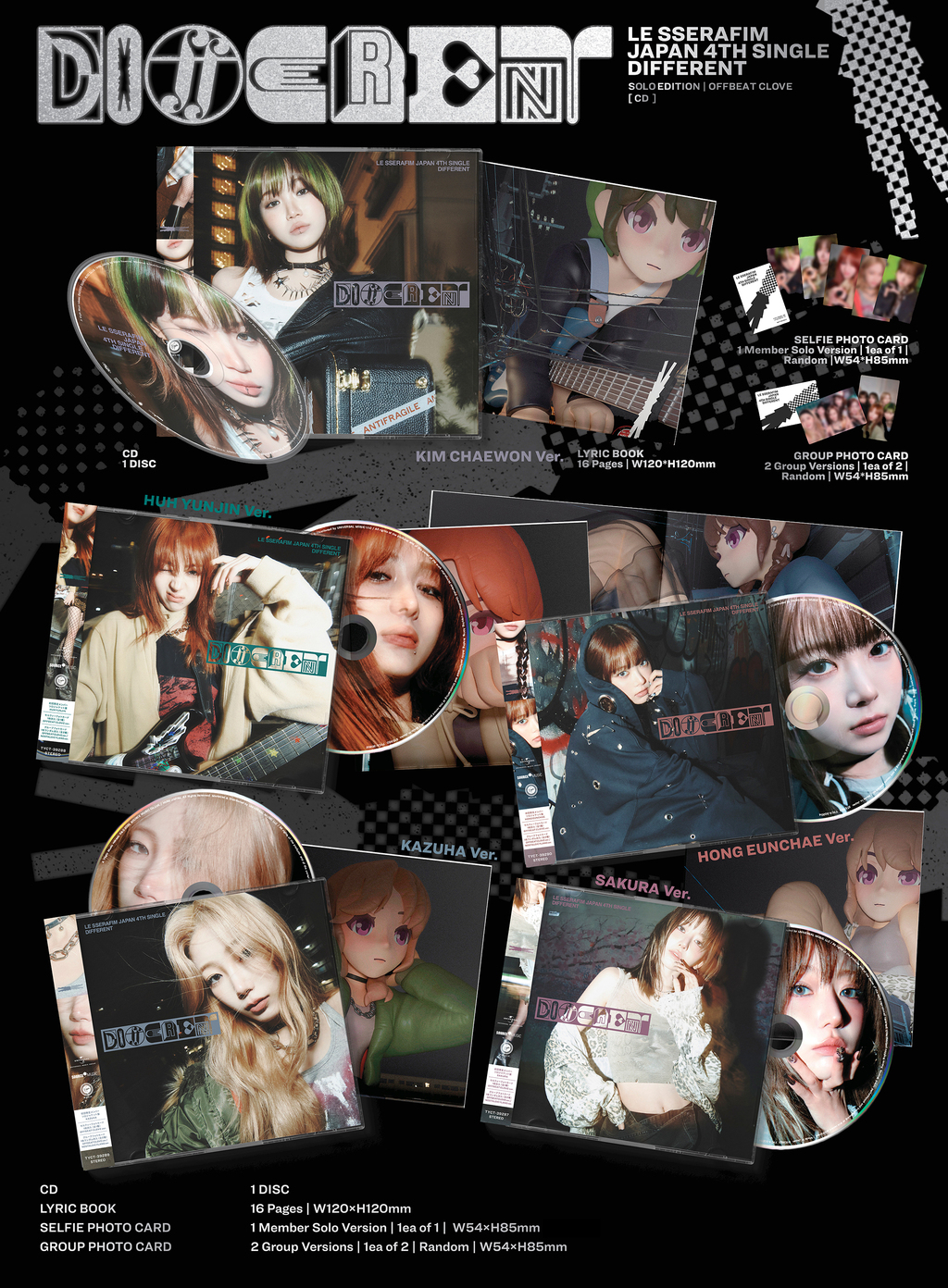 CDJapan : DIFFERENT [Limited SAKURA Solo Jacket Edition] LE
