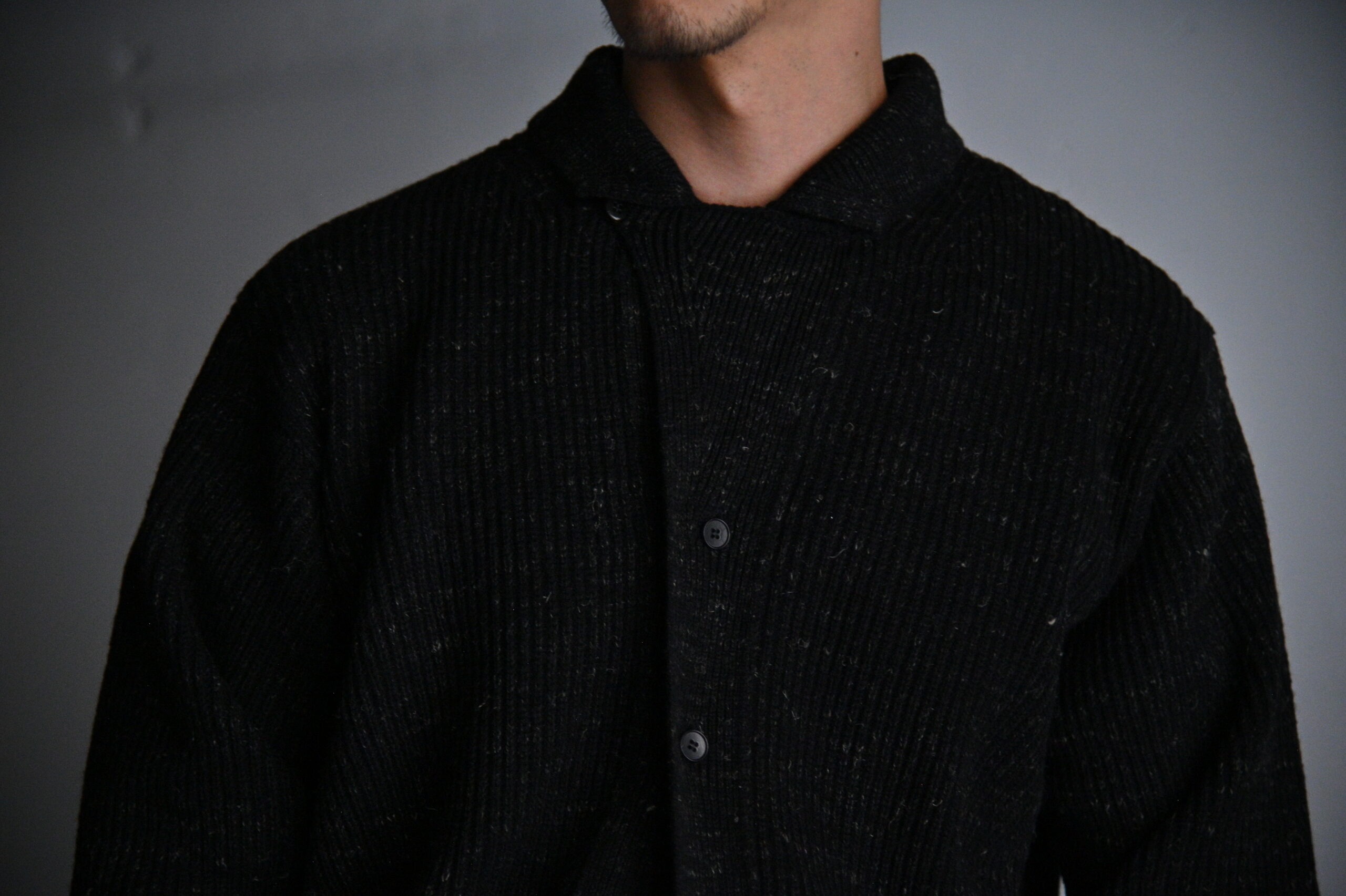 OLD JOE｜BLENDED KEMPI WOOL RAPEL CARDY- STOTELA clothing store