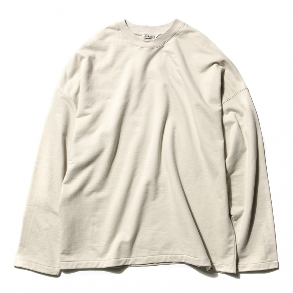 AURALEE / オーラリー | SUPER HIGH GAUGE SWEAT BIG L/S TEE (メンズ