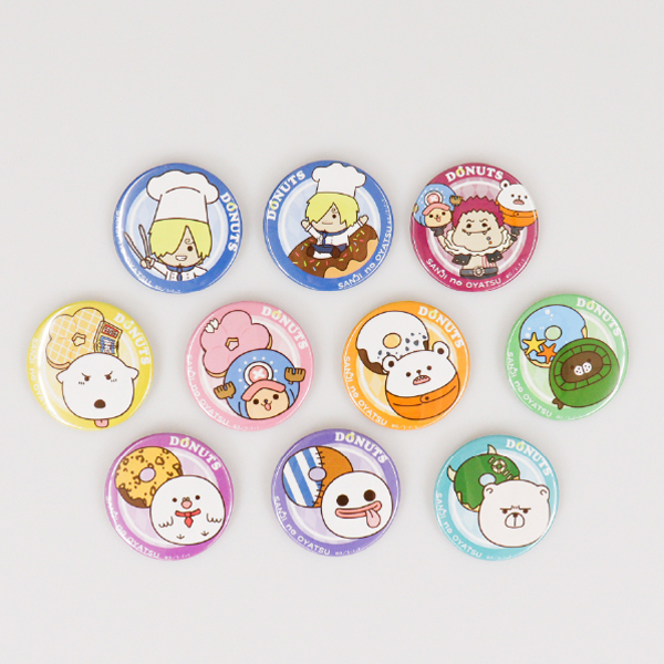 ワンピース】『SANJI no OYATSU』ドーナツ 缶バッジ（全10種ランダム1
