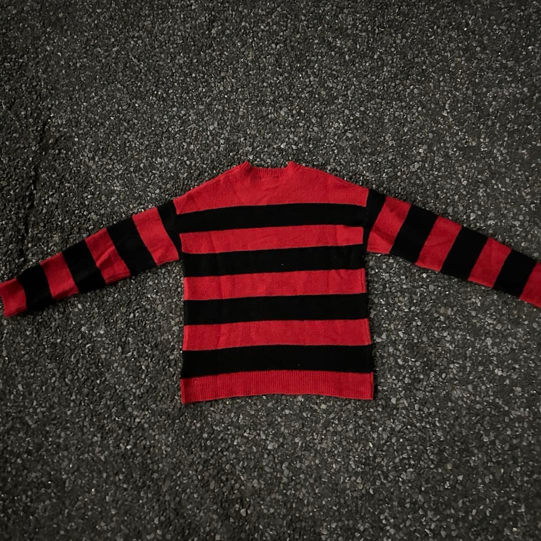 00s archive grunge border knit Y2K punk - メルカリ