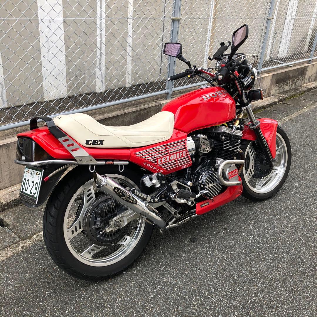 cbx400f用「9分割」鉄雷管イカズチ管マフラーcbr400fcbx - メルカリ