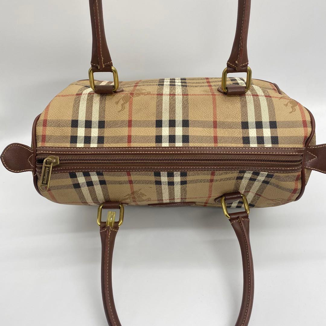 Burberry ミニボストン ノバチェック PVC シャドーホース希少